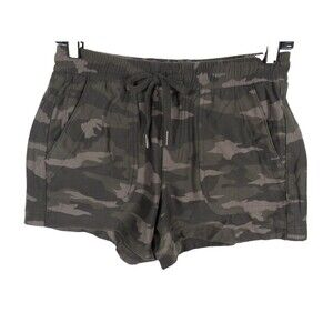 Athleta Farallon Camo Print Pull On Shorts With Pockets Size 0